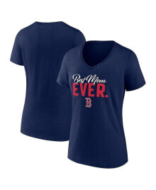 Women's Branded Navy Boston Red Sox Mother's Day V-Neck T-shirt