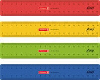 Brunnen 104987120 - Desk ruler - Blue - Green - Red - Yellow - cm - 20 cm - 4 pc(s)