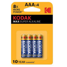 Батарейки и аккумуляторы для фото- и видеотехники KODAK Max Alkaline AAA 4 Units Batteries