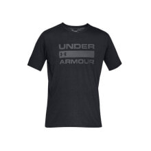 Мужские спортивные футболки мужская футболка спортивная черная с логотипом Under Armour Team Issue