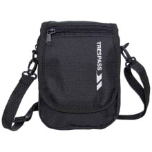 Мужские сумки через плечо мужская сумка через плечо повседневная тканевая маленькая планшет черная TRESPASS Helicon 1L
