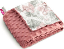 Покрывало, подушка, одеяло для малышей Sensillo Koc Minky 75x100 retro róż palmy Sensillo