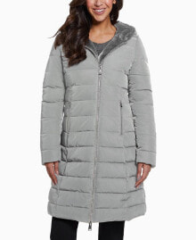 Купить женские куртки Guess: Women's Faux-Fur-Lined Hooded Puffer Coat