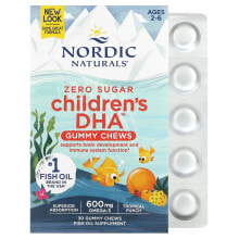 Children's DHA Gummy Chews, Ages 3+, Tropical Punch, 600 mg, 30 Gummies