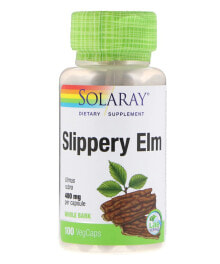 Витамины и БАДы для пищеварительной системы solaray Slippery Elm Скользкий вяз 400 мг веганских капсул