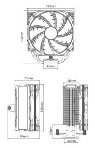 Кулеры и системы охлаждения для игровых компьютеров deepCool R-AS500-BKNLMN-G компонент охлаждения компьютера Процессор Кулер 14 cm Черный