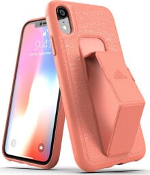 чехол силиконовый коралловый iPhone XR adidas