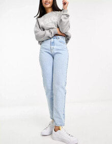 Купить женские джинсы Pull&Bear: Pull&Bear high waisted mom jean in light blue