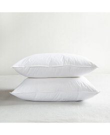 Bokser Home 2 Pack Firm White Duck Feather & Down Bed Pillow - Standard