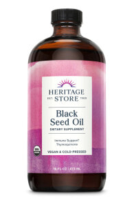Рыбий жир и Омега 3, 6, 9 Heritage Store Organic Black Seed Oil Масло черного тмина 473 мл