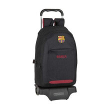 Школьные рюкзаки и ранцы школьный рюкзак с колесиками для мальчиков 905 F.C. Barcelona черный цвет