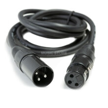 lightmaXX DMX 3-Pin 1,5m XLR Cable 110 Ohm, Black