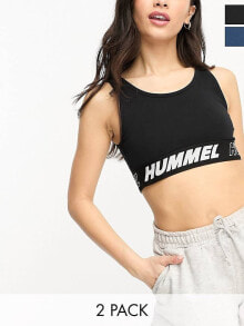 Hummel – Maja – 2er-Pack Sport-BHs in verschiedenen Farben aus Baumwolle