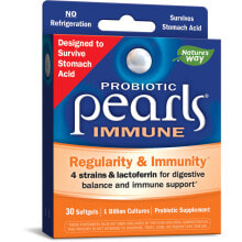 Витамины и БАДы для укрепления иммунитета Nature's Way Pearls Immune Пробиотический комплекс для иммунной поддержки  4 штамма 1 млрд КОЕ 30 гелевых капсул