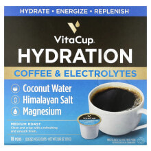 Hydration, Coffee & Electrolytes Instant Coffee, Medium Roast, 18 Single-Serve Sticks, 0.16 oz (4.4 g) Each