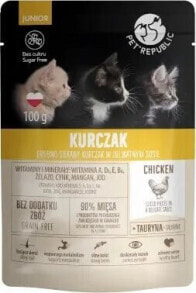 Pet Republic PET REPUBLIC KOT saszetka 100g JUNIOR KURCZAK sos /24