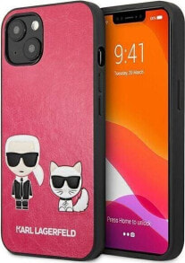 Karl Lagerfeld Etui Karl Lagerfeld KLHCP13SPCUSKCP Apple iPhone 13 mini fuksja/fushia hardcase Ikonik Karl & Choupette