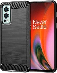 Hurtel Carbon Case elastyczne etui pokrowiec OnePlus Nord 2 5G czarny