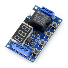Relay module 1 channel with delay - 10A / 250VAC contacts - 5 V coil