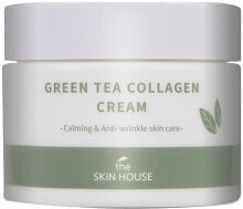 Beruhigende Anti-Falten Gesichtscreme mit Kollagen und Grüntee-Extrakt - The Skin House Green Tea Collagen Cream