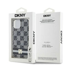 DKNY Dkhmp14Shcptsk iPhone 14.15.13 6.1 Iml Checke Mono Pattern&Printed Stripes phone case