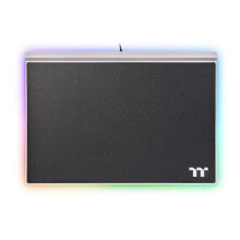 Gaming Mouse Pads thermaltake Argent MP1 RGB - Black - Titanium - Monotone - Aluminium - Rubber - USB powered - Non-slip base - Gaming mouse pad