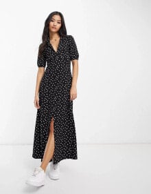 ASOS DESIGN – Midi-Freizeitkleid mit Punkten