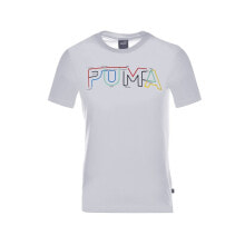 Мужские футболки Мужская спортивная футболка белая с надписью  	Puma Drycell Graphic