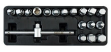 Наборы ручных инструментов Набор ключей YATO YT-0599 для сливных пробок 18 предметов
