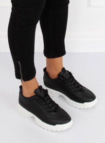 Женские кроссовки Женские спортивные кроссовки на высокой подошве черные BL153P