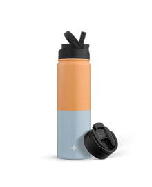 JoyJolt water Bottle with Flip Lid, Sport Straw Lid, 22 oz