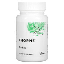Растительные экстракты и настойки Thorne, Rhodiola, 60 Capsules