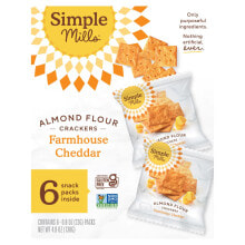 Simple Mills, Almond Flour Crackers, Fine Ground Sea Salt, 6 Packs, 0.8 oz (23 g) Each