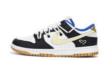 【定制球鞋】 Nike Dunk Low 礼物 爱心 解构 高街 低帮 板鞋 女款 黑白蓝 / Кроссовки Nike Dunk Low FB7173-111