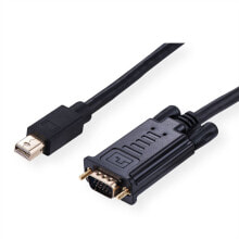 Value 11.99.5806 видео кабель адаптер 1,5 m Mini DisplayPort VGA (D-Sub) Черный