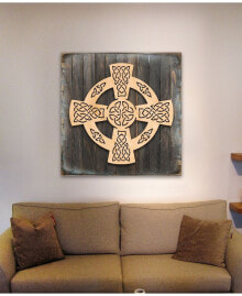 Designocracy celtic Wheel Cross Wood Box S