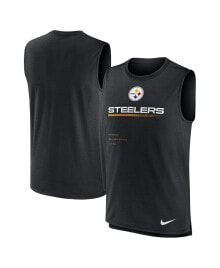 Nike men's Black Pittsburgh Steelers Muscle Trainer Tank Top