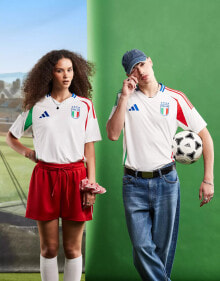 adidas Football – Euro 2024 – Italien Auswärtstrikot in Weiß