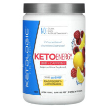 KetoLogic, Keto Energy, BHB + кофеин, малина и лимонад, 255 г (8,9 унции)
