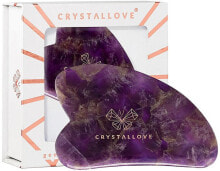 Gesichtsmassage-Platte aus Amethyst - Crystallove Amethyst Gua Sha