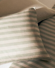 Stripe print pillowcase