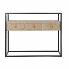 Console DKD Home Decor Black Wood Metal (100 x 38 x 80 cm)