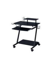 Simplie Fun ordrees Gaming Table, Black Finish 93127