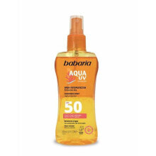 Средства для загара и защиты от солнца babaria Solar Aqua UV Sunscreen Spray Spf 50 Водостойкий солнцезащитный спрей 200 мл