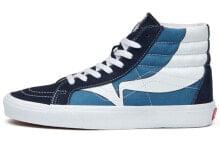 Vans SK8 HI 高帮 板鞋 男女同款 蓝白斜钩 / Кроссовки Vans SK8 HI VN0A4U3D21Q