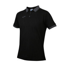 Мужские спортивные поло мужская спортивная футболка черная Joma Bali II