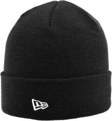 Мужская шапка черная трикотажная New Era Cap NE Essential Cuff Plain