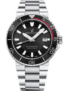 Мужские наручные часы с серебряным браслетом Aeronautec ANT-44086-01 Sports Diver automatic 43mm 200M
