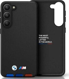 BMW BMW Leather Hot Stamp Tricolor - Etui Samsung Galaxy A54 5G (Czarny)