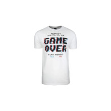Мужские спортивные футболки Мужская спортивная футболка белая с логотипом Monotox Game Over